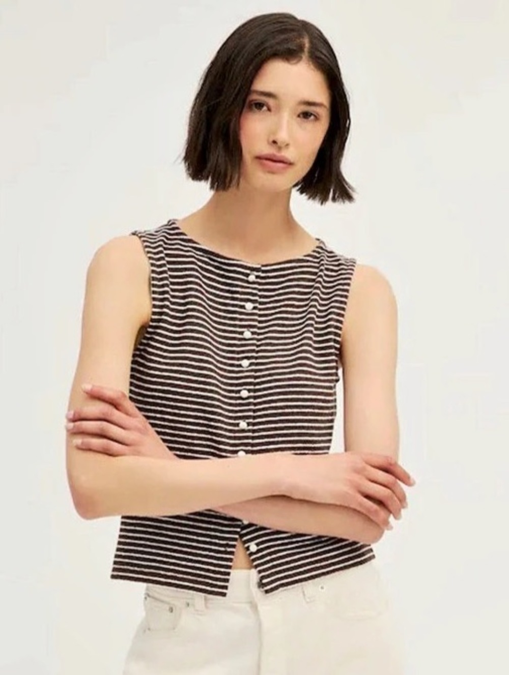 Madewell Sleeveless Boatneck Vest Top